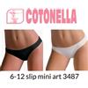 Kappa 6-12 SLIP MINI DONNA Vita Bassa COTONELLA 3487 COTONE BIELASTICO MORBIDO INTIMO