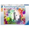Ravensburger - Puzzle Cartolina di New York, 500 Pezzi, Puzzle Adulti (k6v)
