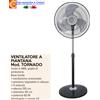 GIARDINI DEL RE Ventilatore a Piantana Colonna 60W Nero Altezza Regolabile Oscillante Ø 45 CM
