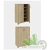 MOBILE BASSO 2 ANTE MULTIUSO 4 RIPIANI OLMO 90X60X35 CM ARMADIO UFFICIO STUDIO