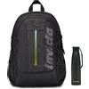 Invicta Zaino Ufficio Invict-Act Plus Led, Nero, Doppio Scomparto Con Tasca PC,