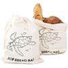 Joeji's Kitchen Portapane - Set di 2 sacchetti in cotone per pane fatto in casa e prodotti da forno - Sacchetti 30x40 cm per conservare il pane - Alternativa ecologica alla plastica