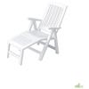 POLTRONA SDRAIO LETTINO PLASTICA GIARDINO PISCINA BIANCA LUCREZIA 60x103x105h CM