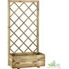 FIORIERA CON PANNELLO GRIGLIA 40X80X180H CM LEGNO ABETE GRIGLIATO