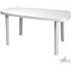 TAVOLO RETTANGOLARE DA GIARDINO PLASTICA RESINA 136x82xh72 CM BIANCO ESTERNO