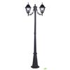 Bauer LAMPIONE PALO VIALE GIARDINO LAMPADA H CM.200 A 2 LUCI ALLUMINIO GRIGIO SCURO