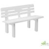 PANCHINA DA ESTERNO RESINA BIANCA 110x52xH71 CM GIARDINO BALCONE POLIPROPILENE