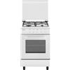 Glem Gas Cucina gas 4 zone Forno elettrico ALPHA AE55MXF3 Bianco Classe A