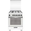 Glem Gas Cucina gas 4 zone Forno a Gas SPECIALISTA SA664VWH White Classe A (60x60x85cm)