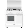 Glem Gas Cucina gas 4+1 zone Forno elettrico ALPHA AR856EX Bianco Classe A
