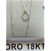 Collana in oro bianco 750 18 carati diamanti carati 0,04 con garanzia G-VS +2295