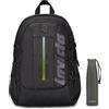Invicta Zaino Ufficio Invict-Act Plus Led, Nero, Doppio Scomparto Con Tasca PC,