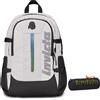 Invicta Zaino Ufficio Invict-Act Plus Led, Grigio, Doppio Scomparto Con Tasca PC