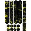 compatibili SANTA CRUZ GIANT SPECIALIZED Kit 16 Adesivi Bici Nero Giallo Stickers Protezione Telaio MTB, Corsa, Fat Bike