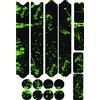 compatibili SANTA CRUZ GIANT SPECIALIZED Kit 16 Adesivi Bici Nero VERDE - Stickers Protezione Telaio MTB, Corsa, Fat Bike