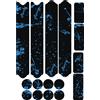 compatibili SANTA CRUZ GIANT SPECIALIZED Kit 16 Adesivi Bici Nero Blu - Stickers Protezione Telaio MTB, Corsa, Fat Bike