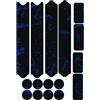 compatibili SANTA CRUZ GIANT SPECIALIZED Kit 16 Adesivi Bici Nero Blu - Stickers Protezione Telaio MTB, Corsa, Fat Bike