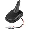 LAMPA Antenna auto amplificata Aero-Fin 4 AM/FM Universale verniciabile