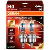 OSRAM Coppia lampade alogene H4 12V 60/55W P43t Osram Night Breaker 220