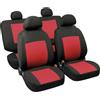 LAMPA Set completo coprisedili fodere Stretch-Fit Procida Nero/Rosso