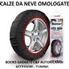 Bottari Calze da Neve in Tessuto per Pneumatici Auto 135/80-15 Omologate EN 16662-1:2020