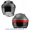 BHR Casco Demi Jet Strange Metallizzato Visiera Antigraffio Interni Rem.804 One BHR