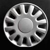 Set 4 Copricerchio 16" Silver Universali Coppa Ruota Copriruota Borchia