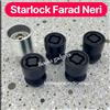Farad Kit 4 Dadi NERI (60°Chiuso) Antifurto Starlock 1 Chiave Es.21 M12X1,25 F.19 L.26