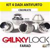 Farad Per Ford B-Max fino al 12/2013 Kit Dadi Antifurto Galaxy Lock Farad Cerchi Lega