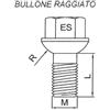 Farad For Audi A3 20 Pz Bullone Fissaggio Ruota Es.17 M14X1,5 L.28 R13 Cerchi Acciaio