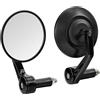 LAMPA Coppia specchi retrovisori moto Oculus attacco a manubrio - Nero