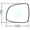 Biagi Corrado Per Fiat Sedici 2006-12.2011 Vetro Dx Curvo per Specchietto Retrovisore