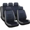 PILOT Set fodere coprisedili universali imbottiti auto Drift - Nero/Grigio