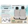Cora Coppia Schienali Coprisedili Piper Bermuda Grigio Cotone Imbottito Auto Furgoni