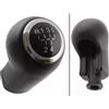 PER OPEL CORSA D 2006>2014 POMELLO LEVA CAMBIO 5 MARCE+RETROMARCIA NERO/CROMATO
