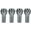 CORA Kit 4 bulloni antifurto ruote auto cerchi in acciaio M14x1.50 25mm T17 sferico