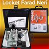 Farad Per Audi Q2 da 2016 Kit Bulloni Antifurto NERI Locket Farad per Cerchi in Lega