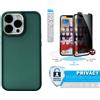 Newtop Cover per Samsung Galaxy A33 5G Verde Rigida Opaca Cromata e Vetro Privacy