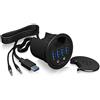 ICY BOX (TG. Mit Audio Ein- und Ausgang) ICY BOX IB-HUB1403A USB 3.0 (3.1 Gen 1) Type-A