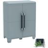 ARMADIO BASSO PER ESTERNO TERRY TRANSFORMING 2 SPORTELLI 78X43X101H TUTTOPIANI