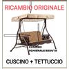 BIG SHOP ITALIA 1933 OFFERTA KIT RICAMBIO CUSCINO + TETTUCCIO DONDOLO 3 POSTI ZANZIBAR BEIGE 2026