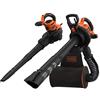 BLACK+DECKER BLACK & DECKER BEBLV300-QS - Soffiatore Elettrico Trituratore, Aspiratore Foglie
