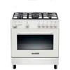 La Germania Cucina a Gas 5 Fuochi La Germania con Forno Gas Grill 80x50cm Bianco S85C2W