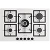 Plados Piano Cottura 5 Fuochi a Gas Larghezza 75 cm Bianco FLAT75 UG98