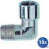 Officine meccaniche ani spa 10x Raccordo A L Filettato Maschio Femmina 34/C - 1/4M X 1/4F