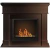 Divina Fire Camino a bioetanolo biocamino da terra Cambridge in legno Marrone 110x36x100h