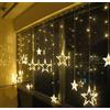 Negozio Matto CATENA LUMINOSA STELLA LUCE BIANCO CALDO STELLE LUCI LED DI NATALE FESTE ADDOBBI