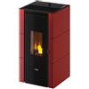 CADEL Stufa a Pellet Cristal 7 CADEL ventilata rossa 7kw per 74 mq wi-fi
