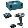 Makita Trapano a Percussione MAKITA DHP492RTJ1 (1 x 5,0Ah + DC18RC + MAKPAC 2)