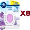 Ambipur 8 AMBIPUR BAGNO LAVANDA PROFUMATORE per Ambienti ELIMINA ODORI AMBI PUR casa